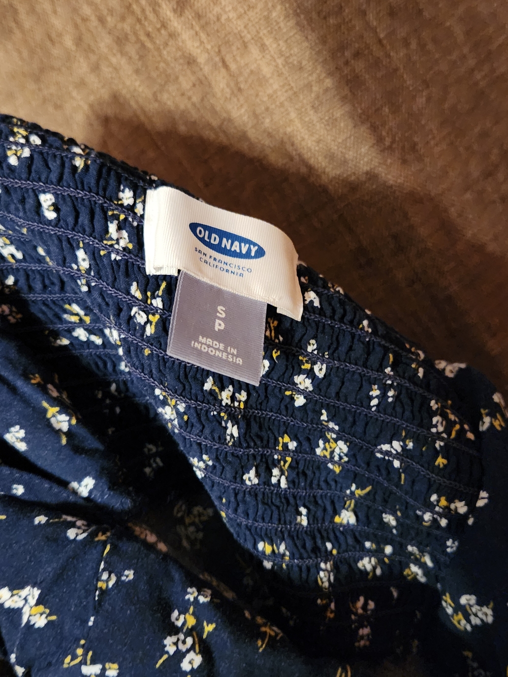 Old Navy Navy Blue Floral Mini Dress - Picture 4 of 5